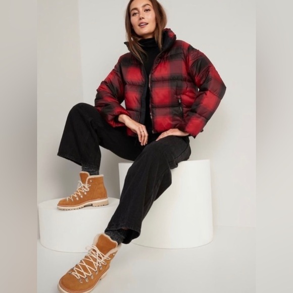 Old Navy Women's Water-Resistant Frost Free Short Puffer | Size L | Red - Picture 6 of 14